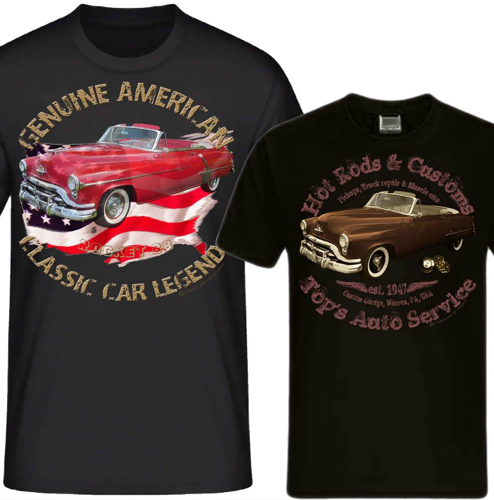 50s Oldsmobile Rocket 88 USA Oldtimer Classic car legends Design