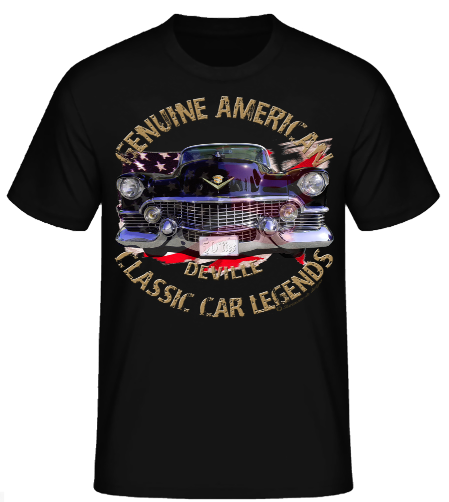50s C4dillac De Ville Oldtimer American Classic Car legends USA Shirt – Bild 2