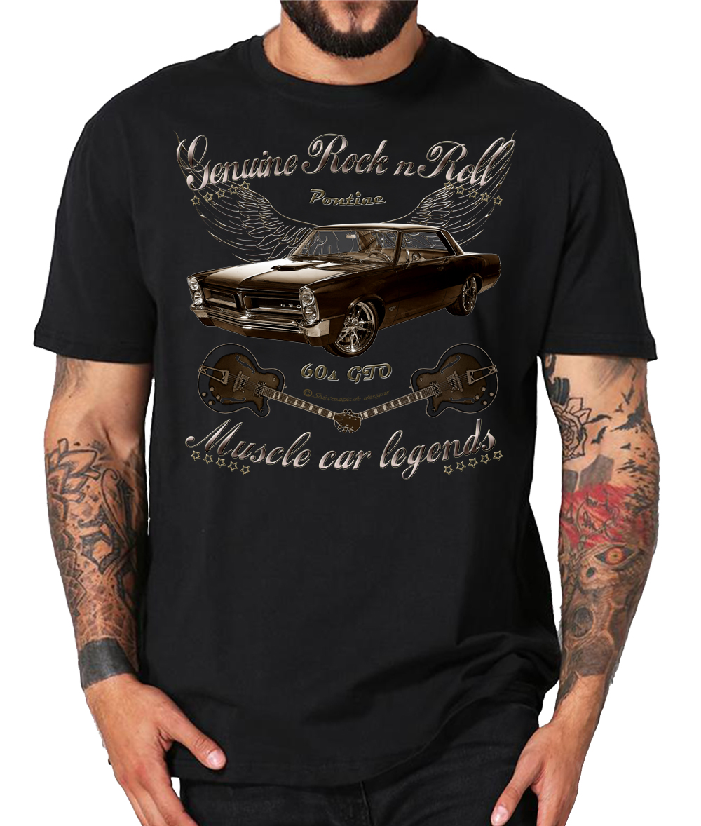 Shirtmatic 60s Pontiac GTO 1965 Oldtimer muscle car RocknRoll Shirt