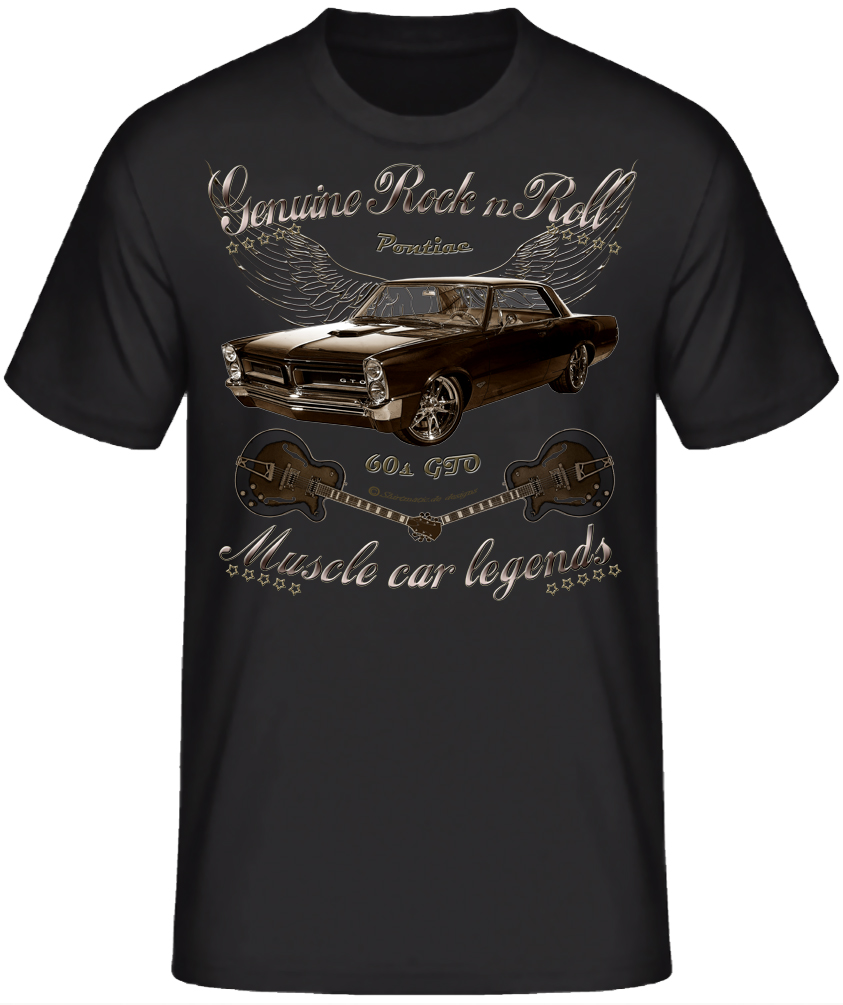Shirtmatic 60s Pontiac GTO 1965 Oldtimer muscle car RocknRoll Shirt – Bild 2