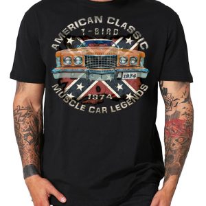 Thunderbird V8 vintage US car Rebel T-Bird 70s Ford Shirt