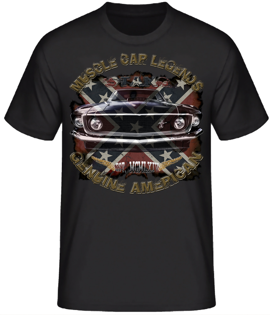 Mustang 1969 USA Muscle car Pony Ford V8 SHIRTMATIC Designer Shirts – Bild 3