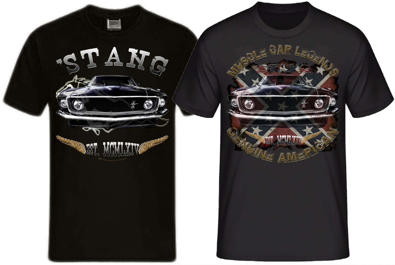 Mustang 1969 USA Muscle car Pony Ford V8 SHIRTMATIC Designer Shirts