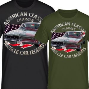 Charger 69 color USA flag Muscle car V8 Shirt US Car