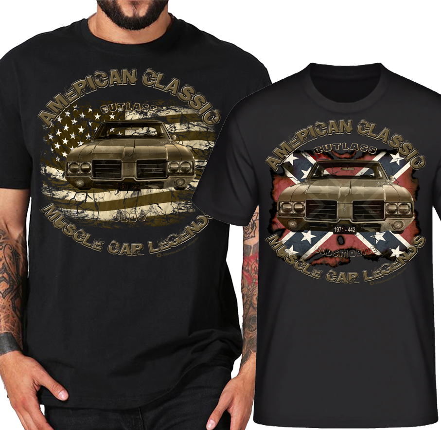 70s Oldsmobile Cutlass Oldtimer Classic car legends USA Rebel Shirts