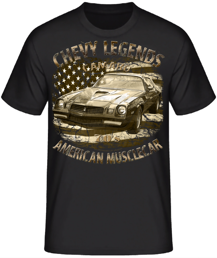 Shirtmatic 70s Camaro 1 muscle car Chevy american Shirt