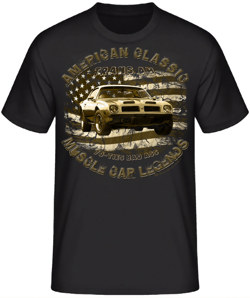 Shirtmatic 70s Pontiac TransAM 1974 Oldtimer muscle car Shirt