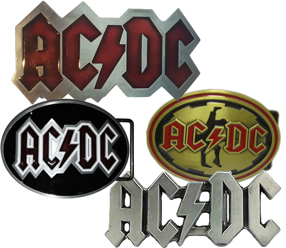 AC/DC Buckles Gürtelschnallen Angus Young Bon Scott RockNRoll AC DC ...