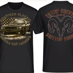 Modern Challenger USA Muscle car V8 retro mit Rückenaufdruck