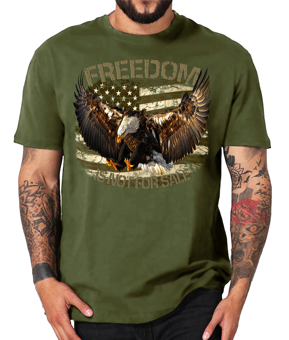 Freedom Eagle Adler USA Flag Fahne Stars & Stripes Amerika vintage – Bild 2