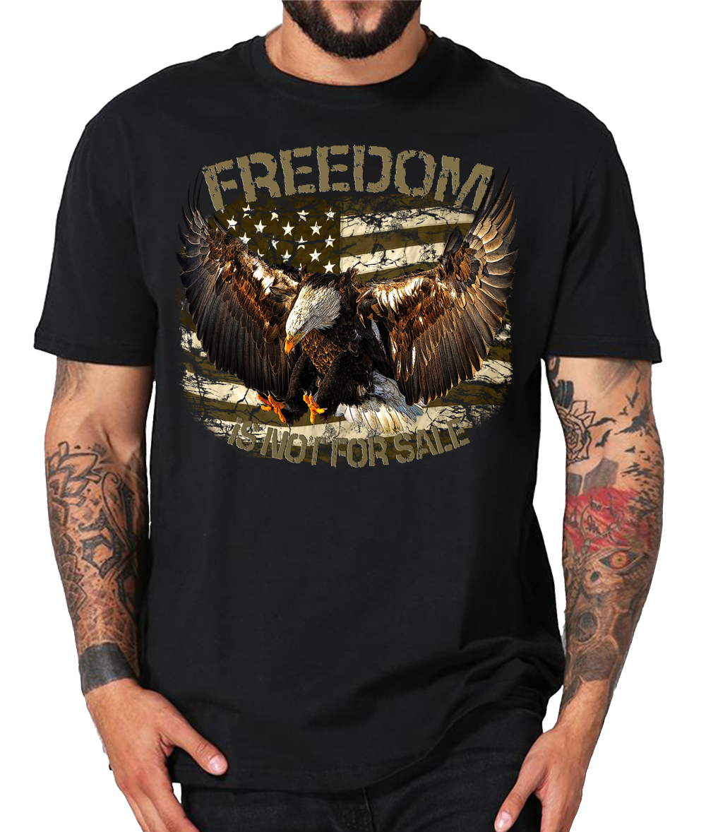 Freedom Eagle Adler USA Flag Fahne Stars & Stripes Amerika vintage – Bild 4