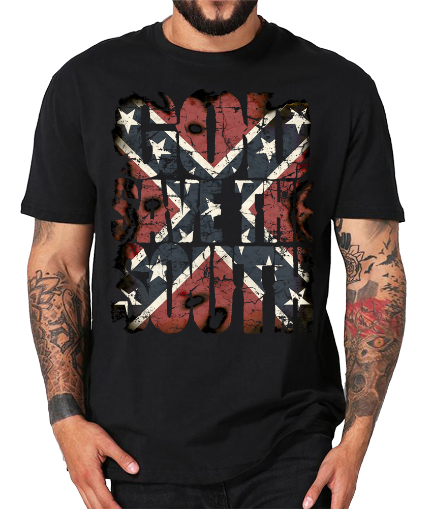 God save the south Freedom Design Shirts heritage Rebell – Bild 2