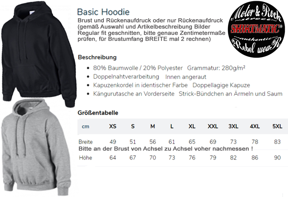 Hoodie Chevy american legends US Car V8 classic car – Bild 4