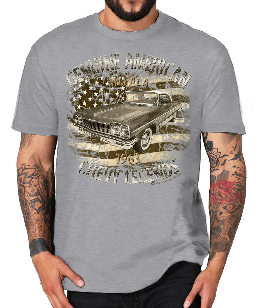 Shirtmatic 60s vintage Impala Chevy american legends Shirt – Bild 3