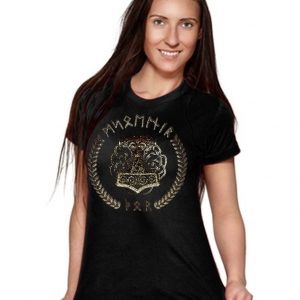 Shirtmatic Thorshammer Girl Shirt Mjölnir Metal Wikinger LARP Thor Mjoelnar nordic Viking Schonen