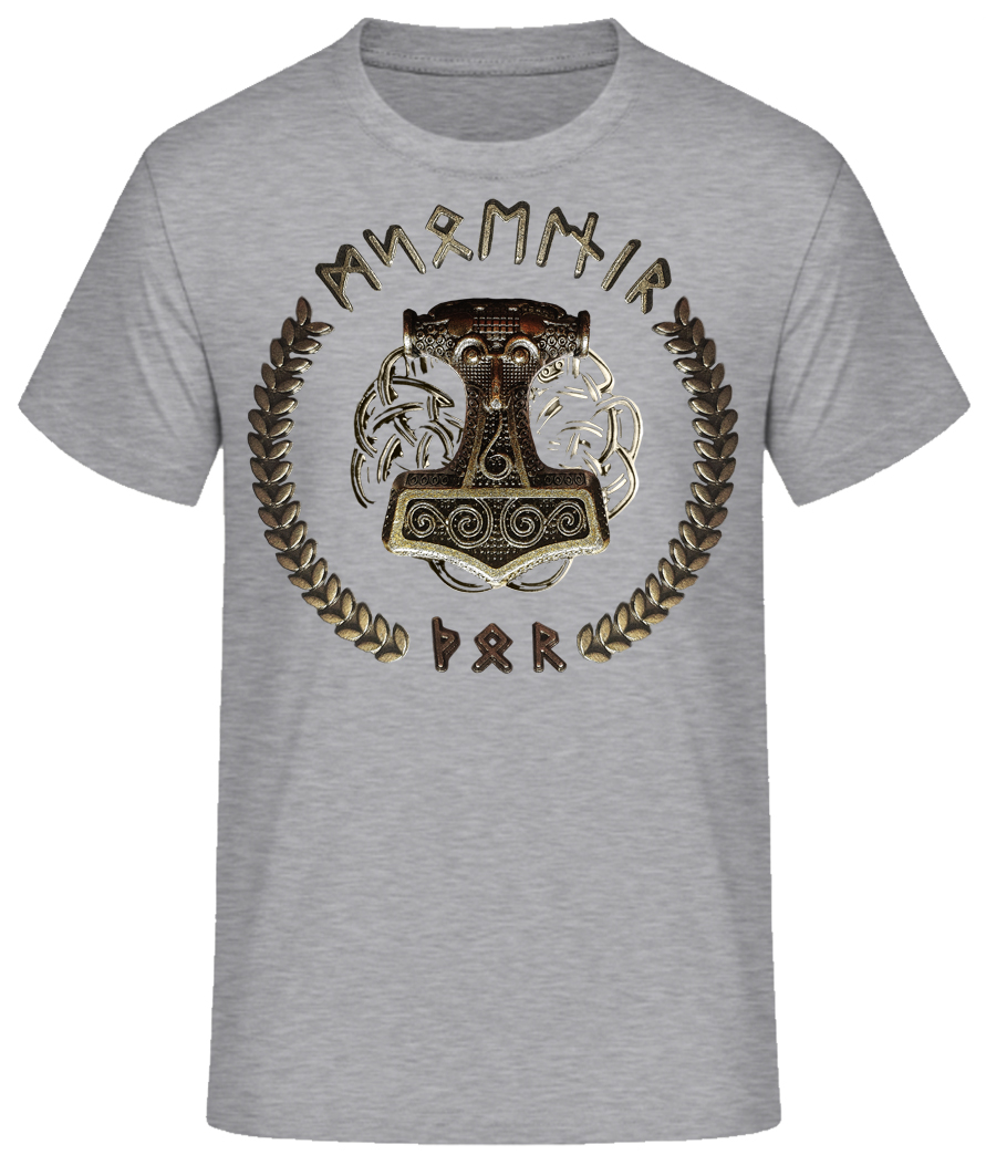 Shirtmatic Thorshammer Shirt Metal Wikinger LARP Thor Mjoelnar Schonen – Bild 6