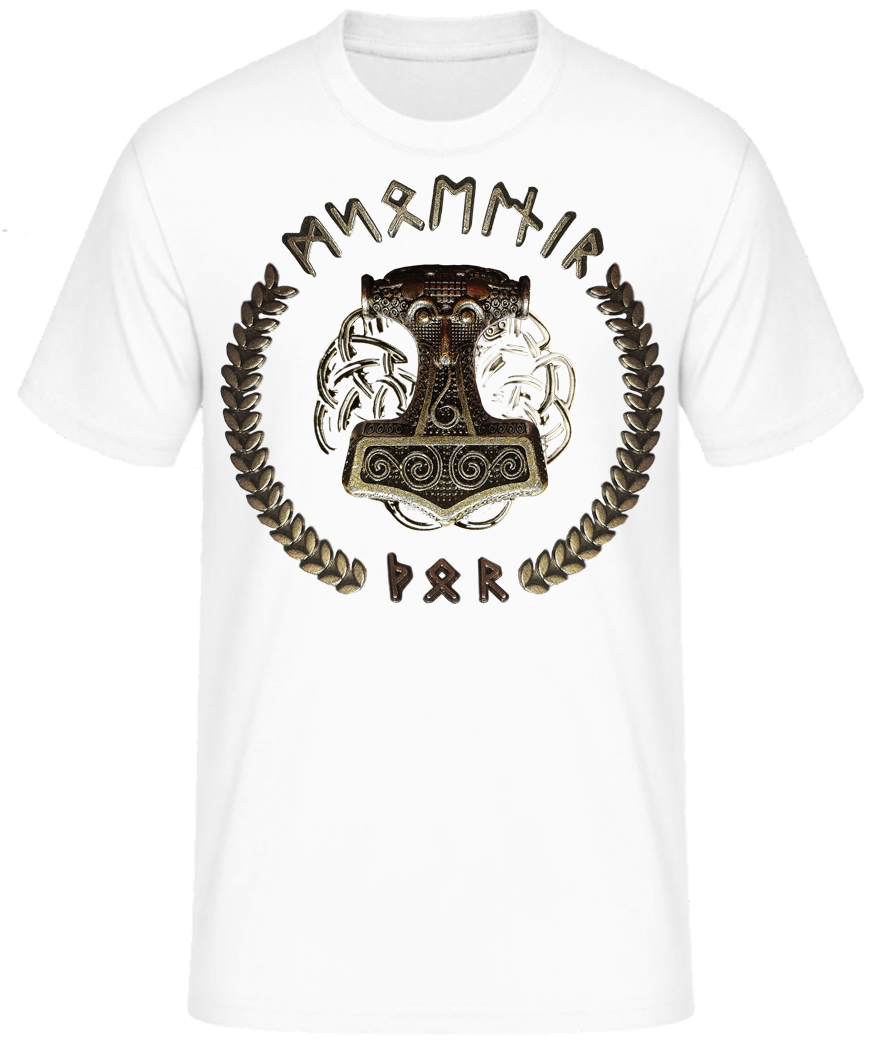 Shirtmatic Thorshammer Shirt Metal Wikinger LARP Thor Mjoelnar Schonen – Bild 4