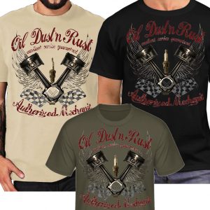 Mechaniker Oil dust rust Vintage Auto Shirtmatic T-Shirt bis 5XL