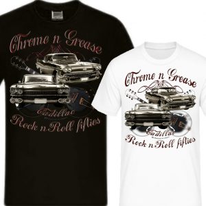 Chrome N Grease 50s C4dillac Rock n Roll Rockabilly Guitars Shirt