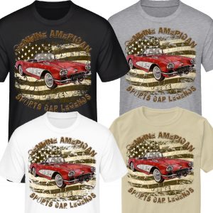 60s red Vette C1 Chevy V8 USA Corvette Sportwagen vintage