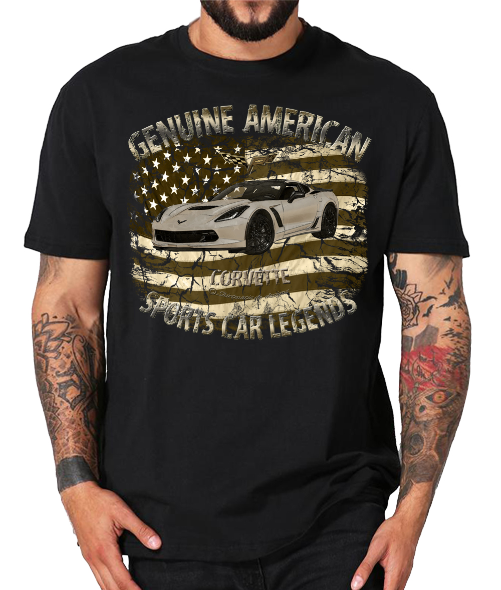 Modern Vette hell Chevy V8 vintage USA Corvette Z6 Shirt