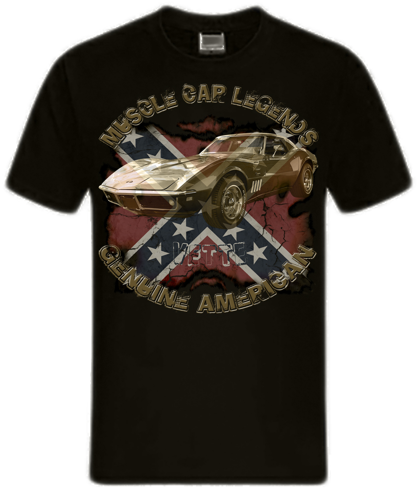 70s Vette C3 Chevy V8 vintage rebel USA Corvette SHIRTMATIC Shirt – Bild 3