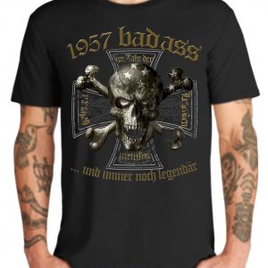 1957 1958 1959 Baujahr Geschenk Geburtstag Shirt Skull Totenkopf Eisernes Kreuz Birthday