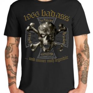 1966 1967 1968 Baujahr Geschenk Geburtstag Shirt Skull Totenkopf Eisernes Kreuz Birthday