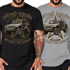 4X4 Offroad legends Rubi Army Star Shirt schwarz grau