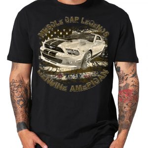Mustang white 2010-2014 American Pony muscle car V8 USA vintage Shirt