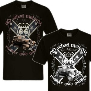 Street Rod Route 66 Oldtimer Rockabilly Oldschool Custom Vintage Shirt
