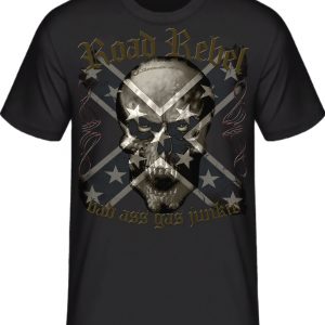 Road Rebel BadAss Shirt Skull Rebel Vintage