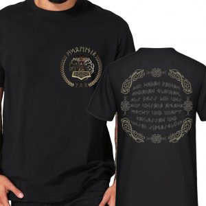 Shirtmatic Thors Hammer Shirt Wikinger Glaube Brust Rückendruck