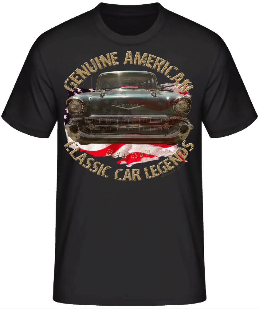 50s Bel Air Chevy american legends vintage und color Shirt – Bild 5