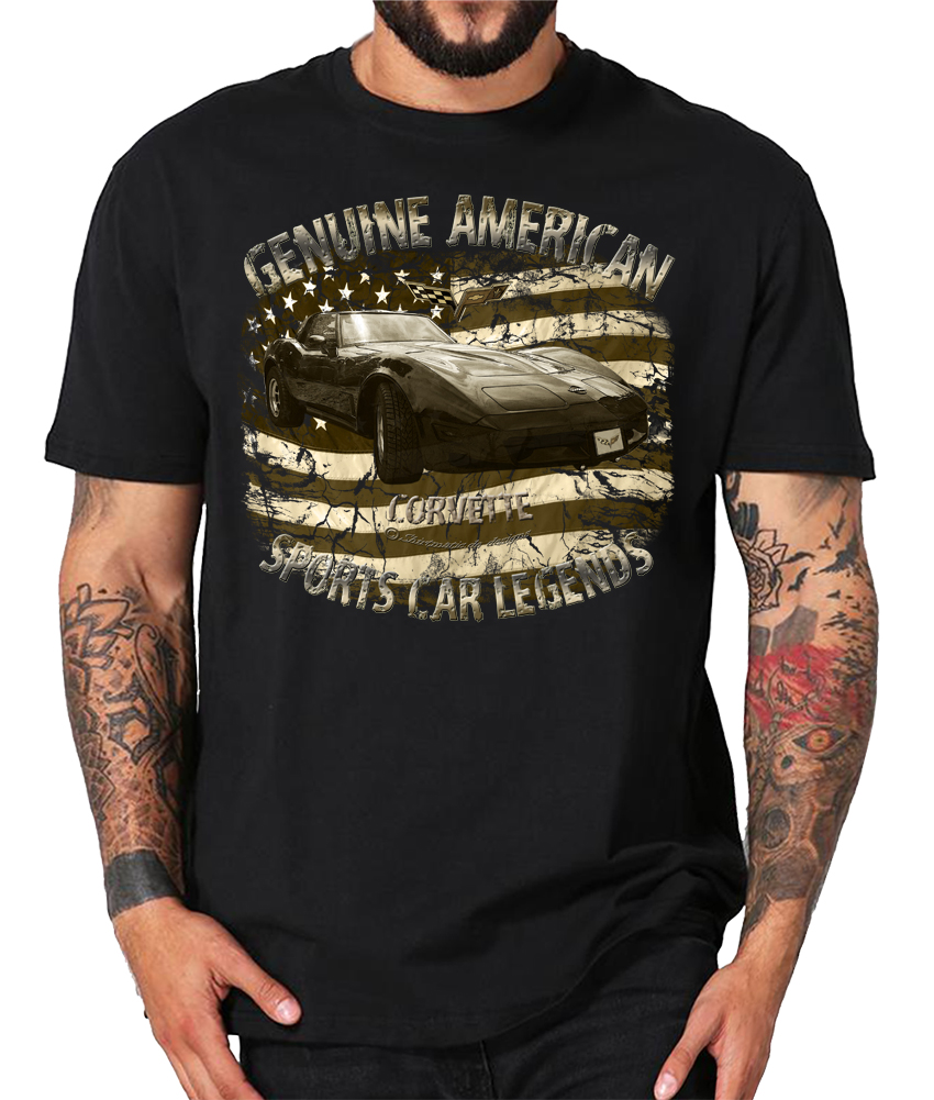 80s Vette USA Chevy V8 vintage Corvette SHIRTMATIC Shirts – Bild 4