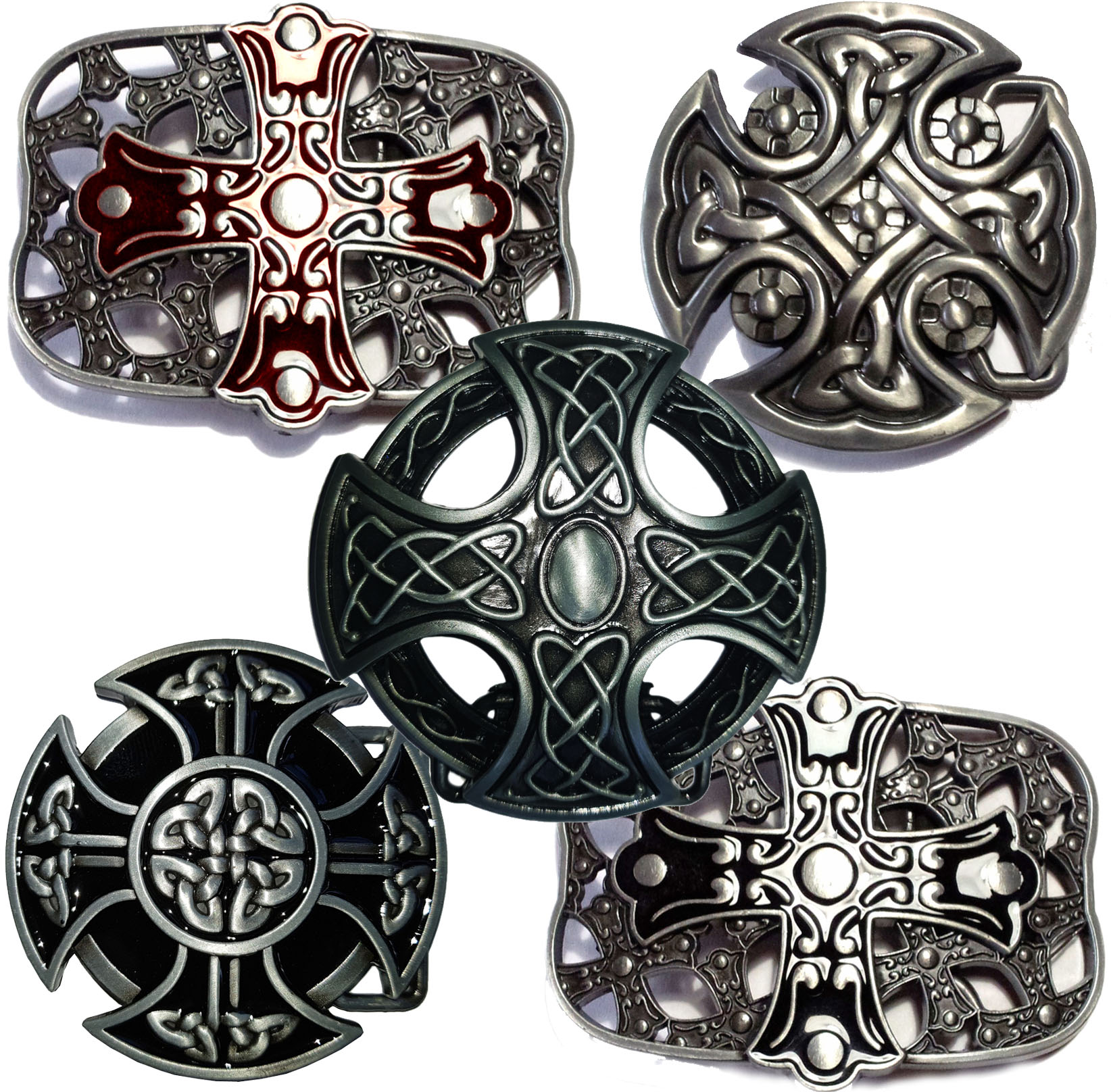 Keltisch Kreis Schild Silber Bronze Finish Gürtelschnalle 