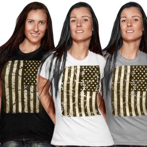 Girl Shirt vintage USA Flag Fahne Stars & Stripes freedom Amerika