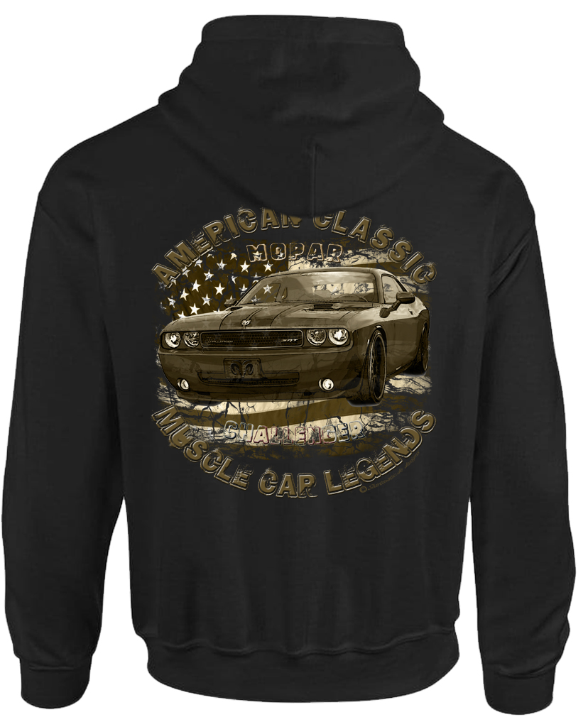 Hoodie Challenger USA american muscle car legend US Car V8 – Bild 2