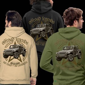 4X4 Offroad legends Rubi Army Star Hoodie schwarz grau oliv sand