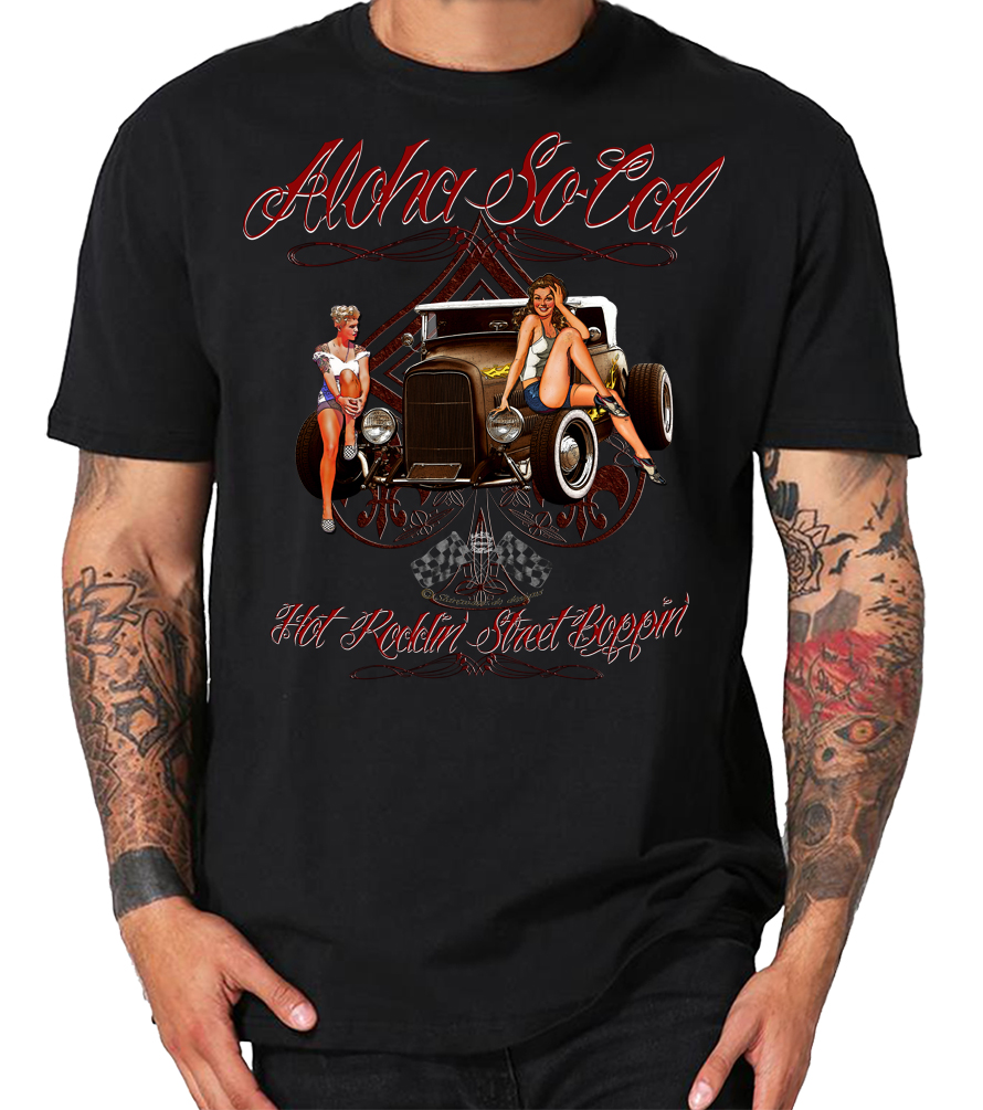 Shirtmatic Aloha So-Cal Oldtimer Pinup Hot Rod retro Rockabilly Shirt