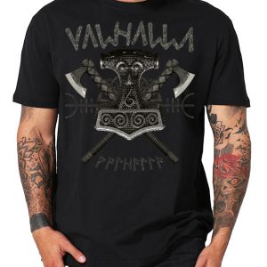 Thor Valhalla Viking Axe Shirt Wikinger Mjoelnar nordic
