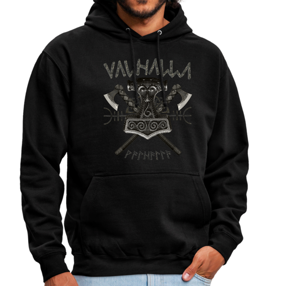 Valhalla Viking Hoodies Thorshammer Mjölnir Wikinger Thor nur Brustaufdruck – Bild 4