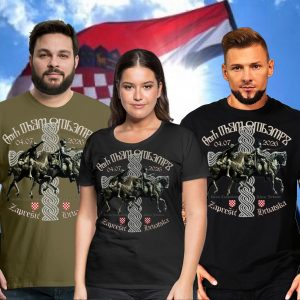 Hrvatska za Dom Spremni Shirt ZDS glagoljica Zapresic 2026 sjecanje Hipodrom Kroatien